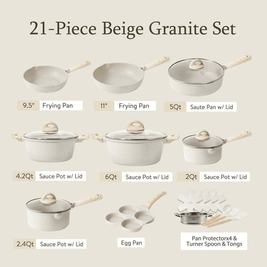 Carote Induction Kitchen Cookware Sets