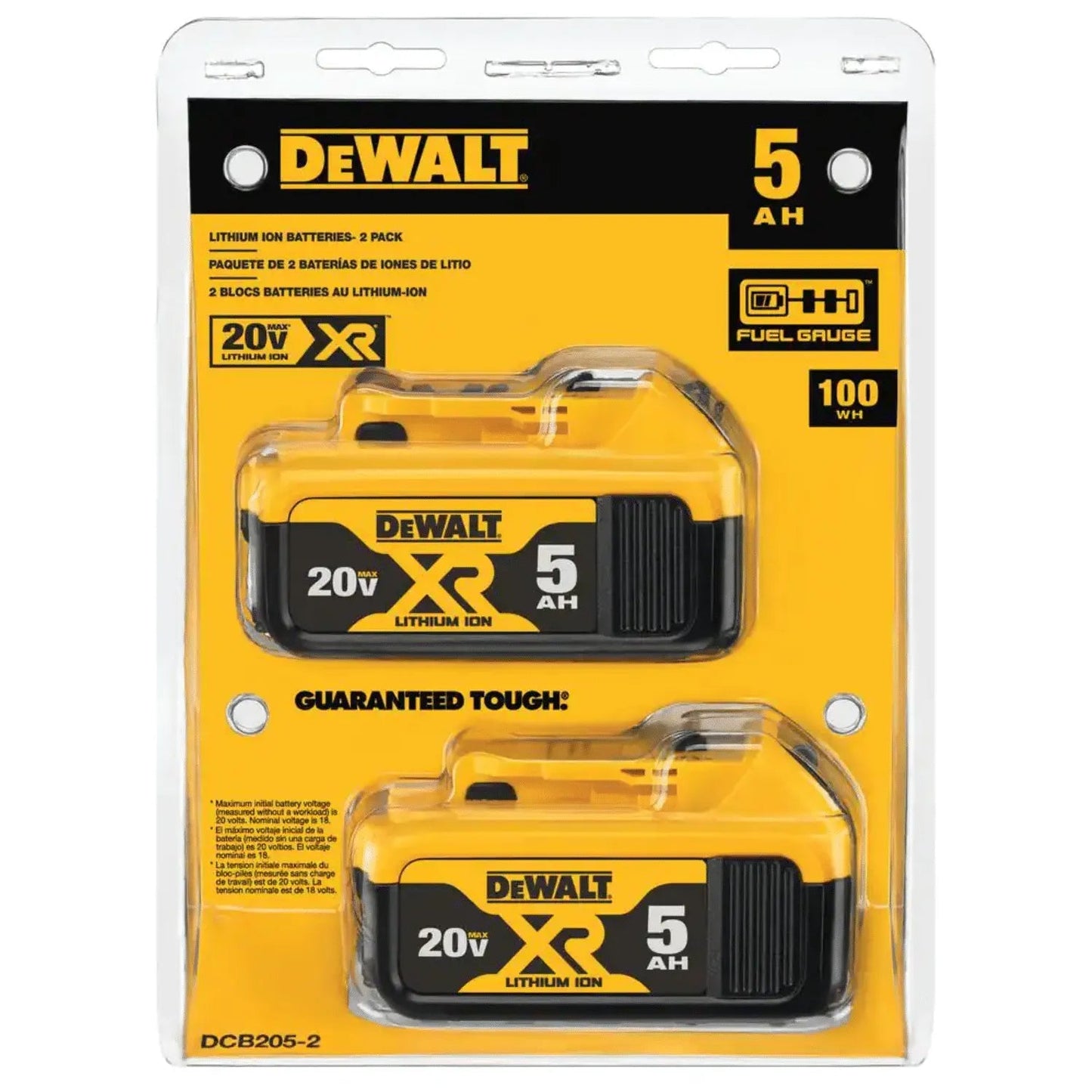 DW 20V Max XR 20V Battery, 5.0-Ah