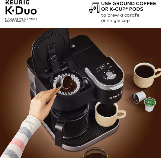 Duo Single Serve K-Cup Pod & Carafe Coffee Maker, Black