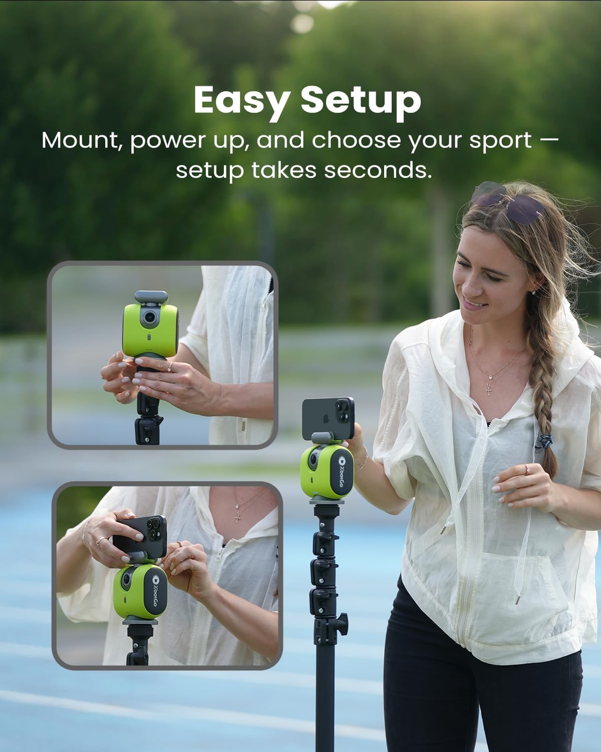 Chameleon AI 4K Sports Camera, Soccer & Basketball Tracking, No Subscription