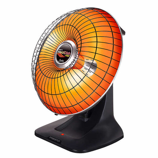 Presto HeatDish Plus Tilt Parabolic Heater, Energy-Efficient, Adjustable Tilt, 1000W