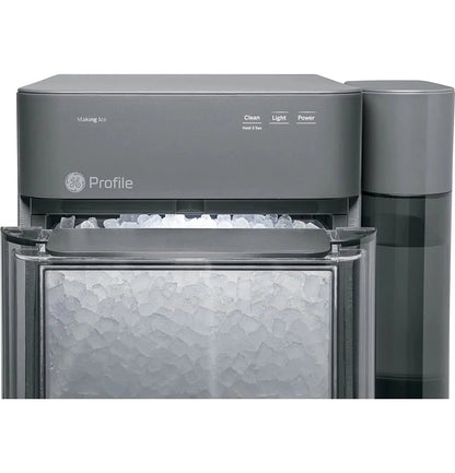 Countertop Nugget Ice Maker | Ice Machine with WiFi Connectivity | Smart Home Kitchen Essentials | Black Stainless