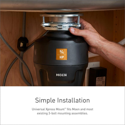 Disposer Prep Series 1/2 HP Continuous Feed Garbage Disposal with Sound Reduction, Power Cord Included