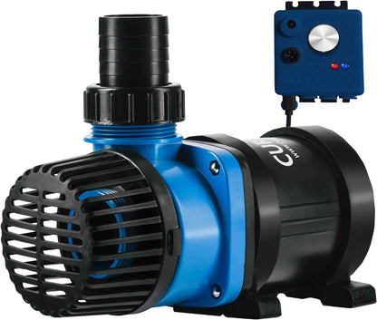 DC Flow Pump with Control 3170 GPH | Loop Controllable Aquarium DC Return 635-3170 GPH | Quiet, Submersible or External | Fish Tank, Sump, Pond, Freshwater and Saltwater Marine Use