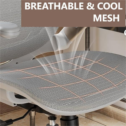GABRYLLY Ergonomic Office Chair, High Back Home Desk Chair with Headrest, Flip-Up Arms, 90-120° Tilt Lock and Wide Cushion, Big and Tall Mesh Chairs for Man Woman, Black Task Chair