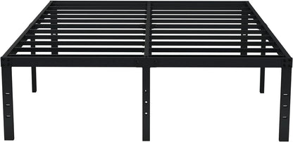EMODA Queen Bed Frame No Box Spring Needed 18 Inch Heavy Duty Metal Tall Platform Bed Frame