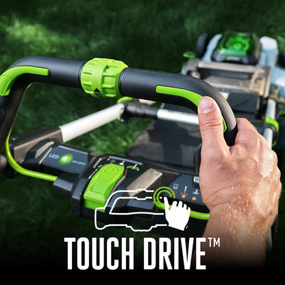 EGO Power+ 21-Inch 56V Self-Propelled Cordless Lawn Mower with 2x 4.0Ah Batteries & Rapid Charger, Black