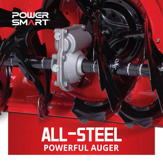 PowerSmart 26′′ 252CC Self-Propelled Gas Snow Blower with 120V Electric Start, Two-Stage Design
