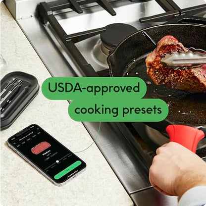 CHEF iQ Sense Smart Wireless Meat Thermometer with 3 Ultra Thin Probes, Unlimited Range Bluetooth Meat Thermometer, Digital Food Thermometer for Remote Monitoring of BBQ Grill, Oven: Home & Kitchen