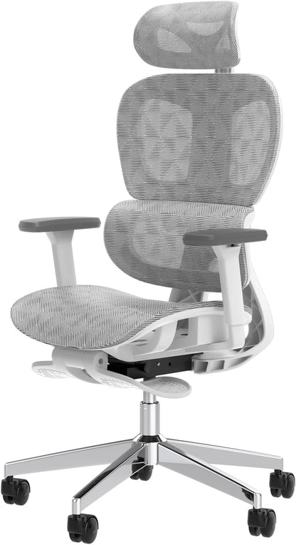 Ergo3D Ergonomic Office Chair High Back Mesh Desk Chair with 3D Adjustable Armrests, Wheels, for Home and Office (Black)