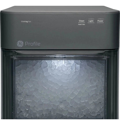 Countertop Nugget Ice Maker | Ice Machine with WiFi Connectivity | Smart Home Kitchen Essentials | Black Stainless