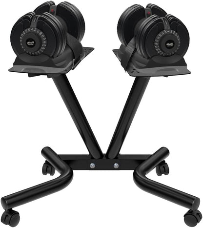 Dumbbell Stand Fitness Dial Dumbbell Rack with Adjustable Belt for Home Gym Set