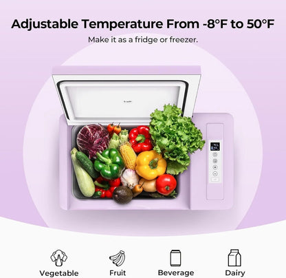 BougeRV 12 Volt Refrigerator 12V Car Fridge 23 Quart Portable Freezer Compressor Cooler 12/24V DC 110~240 Volt AC for Truck Van RV Camper SUV Travel Camping Road Trips Tailgating -7℉~50℉