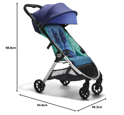 City Tour 2 Ultra-Compact Travel Stroller, Jet, Lightweight, Foldable, Ideal for Traveling