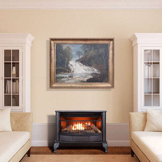 Procom Vent less Dual Fuel Gas Stove - 25,000 BTU, Remote Control, Black Finish - Model# QNSD250RT