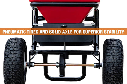 Buyers Products 3039632R Grounds Keeper Commercial Walk Behind Push Spreader, 100lb Capacity, For Salt, Ice & Snow Melt, Included Grate & Cover With Enclosed Gearbox for Protection