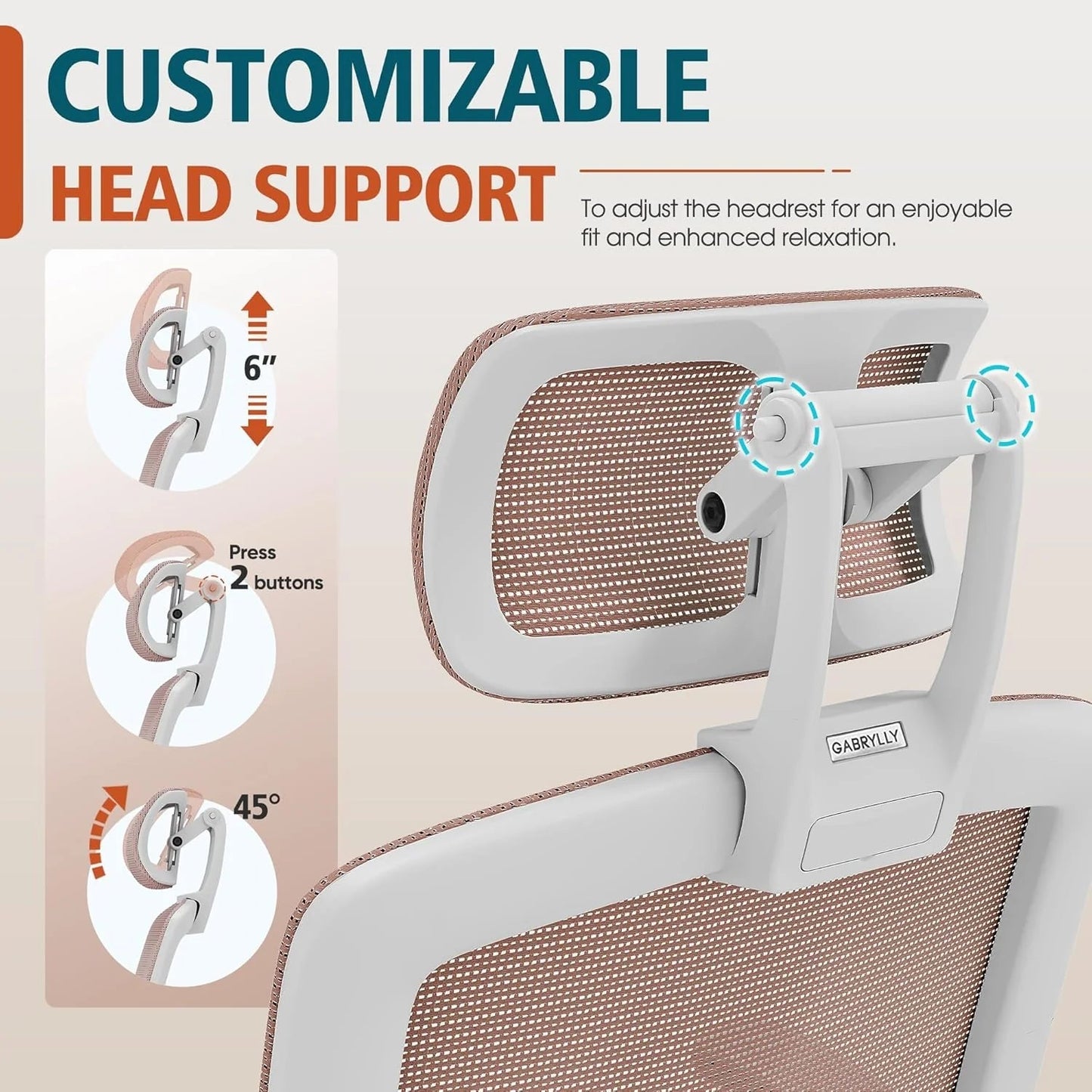 GABRYLLY Ergonomic Office Chair, High Back Home Desk Chair with Headrest, Flip-Up Arms, 90-120° Tilt Lock and Wide Cushion, Big and Tall Mesh Chairs for Man Woman, Black Task Chair