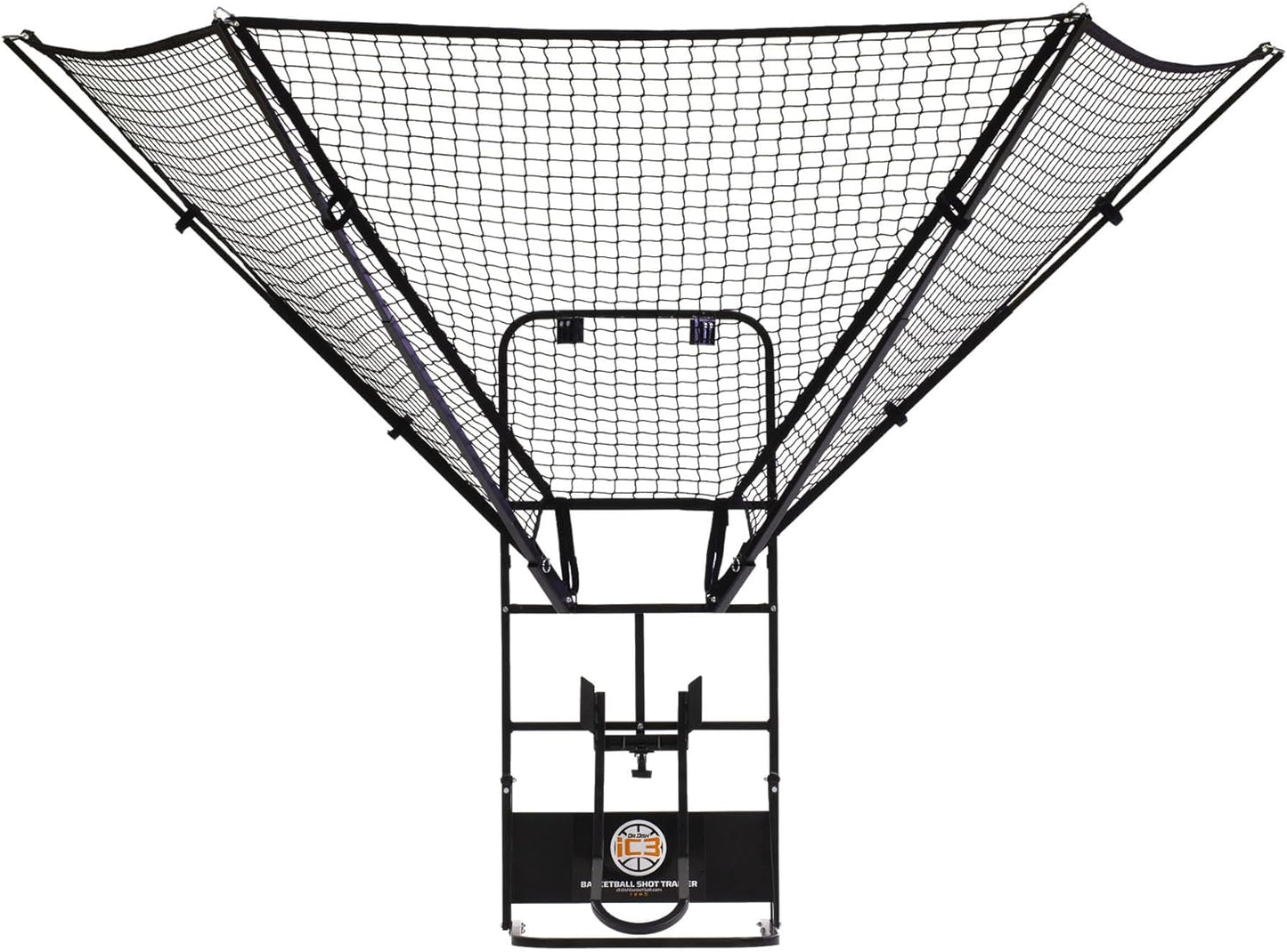 Rebounder Net Return System Portable Shot Trainer for Traditional Pole and Wall Mounted Hoops with Rotating Return Chute
