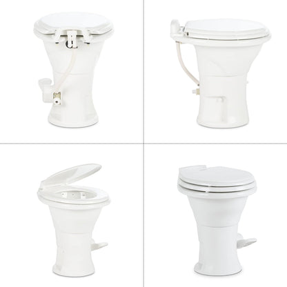 Dometic 310 RV Toilet, Oblong, PowerFlush, White