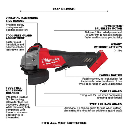 FUEL Lithium-Ion Brushless Cordless 7 Tool Combo Kit 5.0 Ah 18V M18