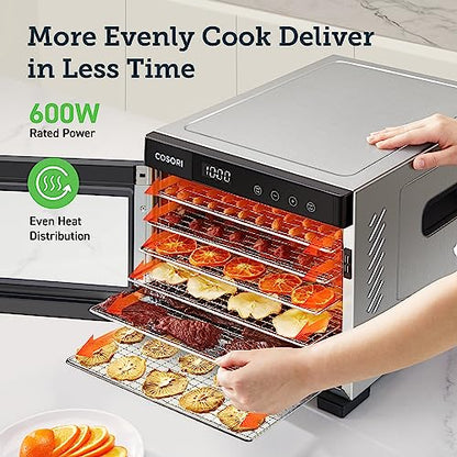 COSORI Food Dehydrator for Jerky, Large Drying Space with 6.48ft², 600W Dehydrated Dryer
