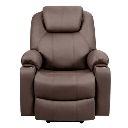 Electric Power Lift Recliner Leather Massage Reclining Sofa Elderly Lift Chair With Lumbar Heating Amp 8 Vibrating Nodes Cup Holder Usb Port - Comfortable And Ergonomic Design