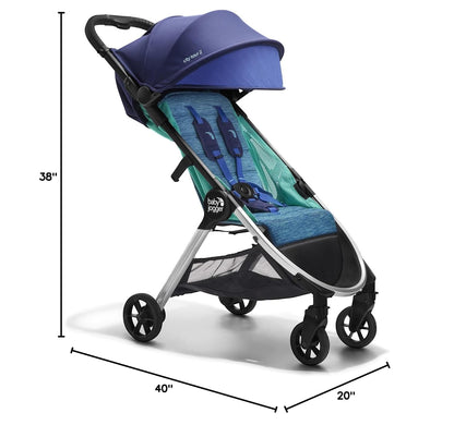 City Tour 2 Ultra-Compact Travel Stroller, Jet, Lightweight, Foldable, Ideal for Traveling