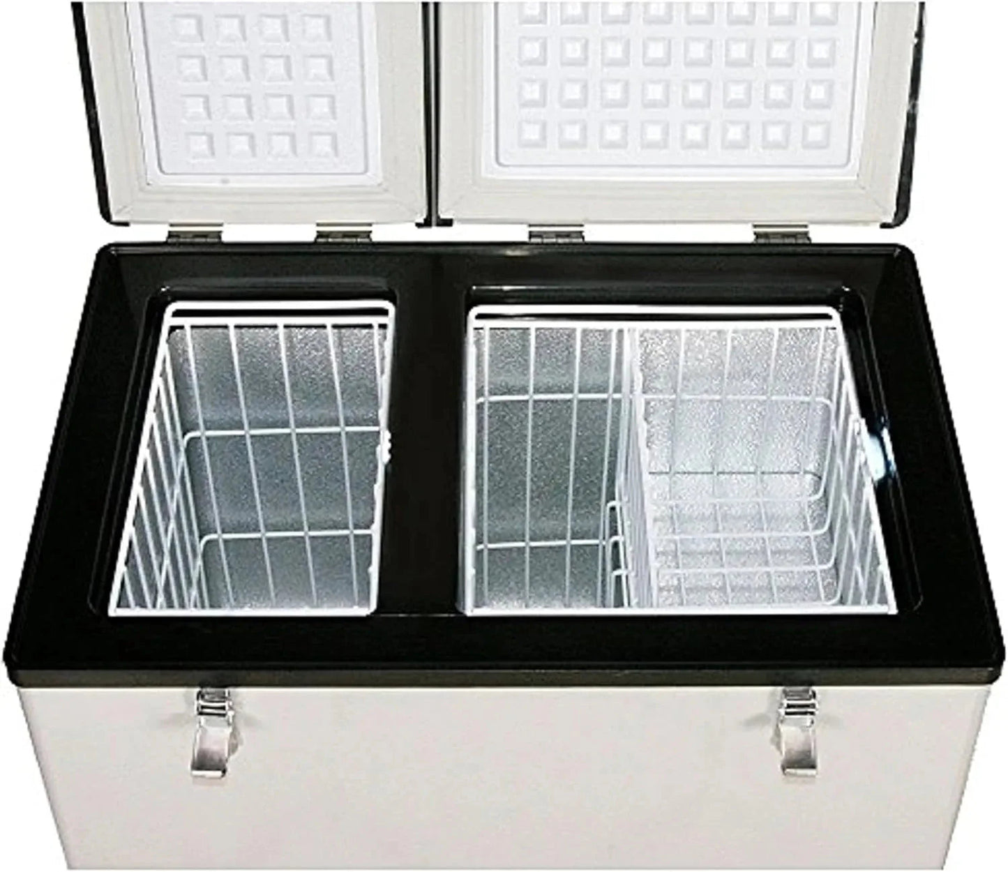 FM-65G 65 Quart Portable Refrigerator and Deep, AC 110V/ DC 12V, Real Chest Freezer for Car, Home, Camping, and RV with-8F to 50F Temperature Range, Gray, One Size