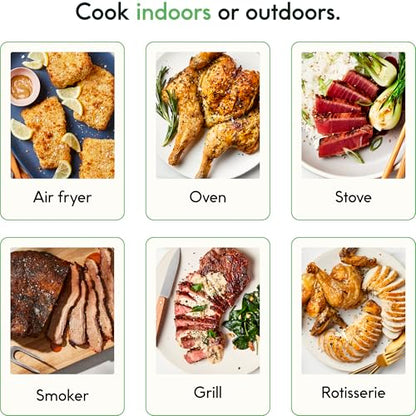 CHEF iQ Sense Smart Wireless Meat Thermometer with 3 Ultra Thin Probes, Unlimited Range Bluetooth Meat Thermometer, Digital Food Thermometer for Remote Monitoring of BBQ Grill, Oven: Home & Kitchen