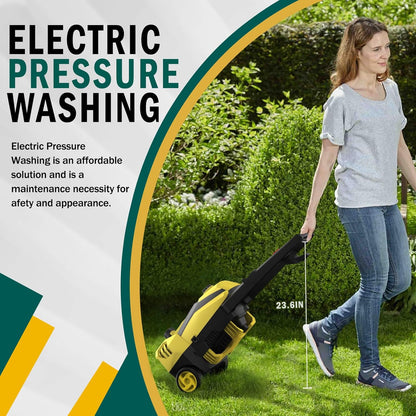 Electric Pressure Washer - 4200PSI Electric Power Washer with 20FT Hose, 35FT Power Cord, 4 Nozzles, High Pressure Washer for Cars, Fences, Patios, Driveways