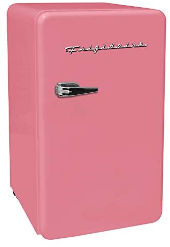 FRIGIDAIRE EFR372-BLACK 3.2 Cu Ft Black Retro Compact Rounded Corner Premium Mini Fridge