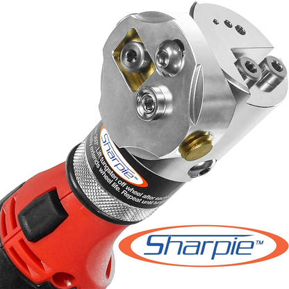 DXCL Hand-Held Cordless Tungsten Sharpener Grinder, Adjustable 15°- 45°, Diamond Ground Tapers (Auburn Red/Auburn R