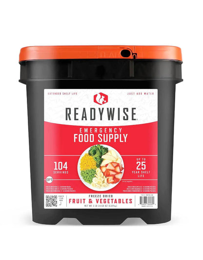 READYWISE - Chicken, Beef, Pork & Rice Emergency Food Supply Bucket, Premade, Freeze-Dried Survival Meals, 25-Year Shelf Life, Camping & Hiking Essentials, Long Term Meal & Food Supplies, 48 Meat & 40 Rice Servings